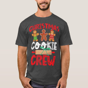 Bake Baking Christmas Cookie Gingerbread Man Crew T-Shirt