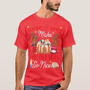 Bake Baking Christmas Cookie Gingerbread Man Cupca T-Shirt