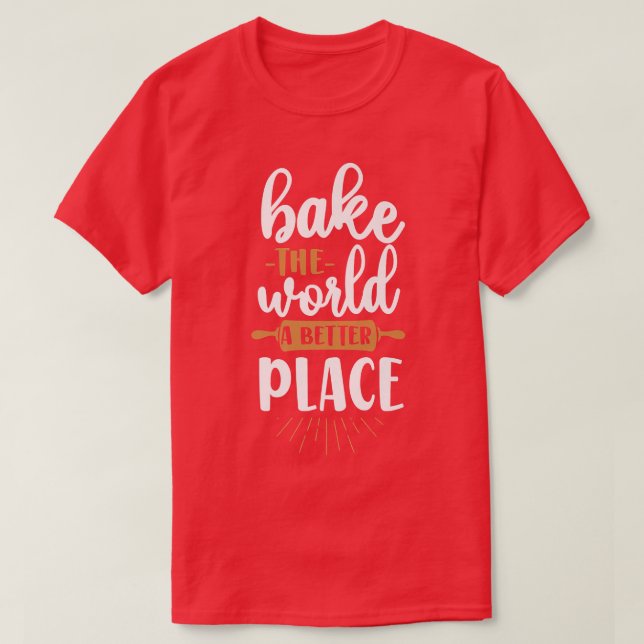Bake Baking Rolling Pin  T-Shirt (Design Front)