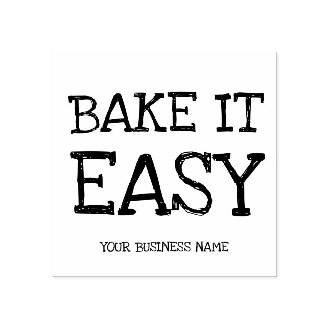 Bake It Easy Take It Easy Cooking Baking Chef Rubber Stamp (Imprint)