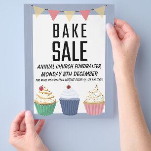 Bake Sale Annual Church Fundraiser  Flyer