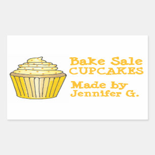Bake Sale Cupcakes Personalised Baked By Stickers