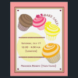 Bake Sale Flyer - Cupcakes<br><div class="desc">A bake sale flyer featuring an illustration of four cupcakes; chocolate,  raspberry,  lemon,  and orange.  Personalise with details of your event.  


com</div>