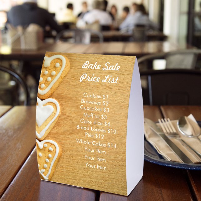 Bake Sale Price List Cookies Photo (Insitu(Restaurant))