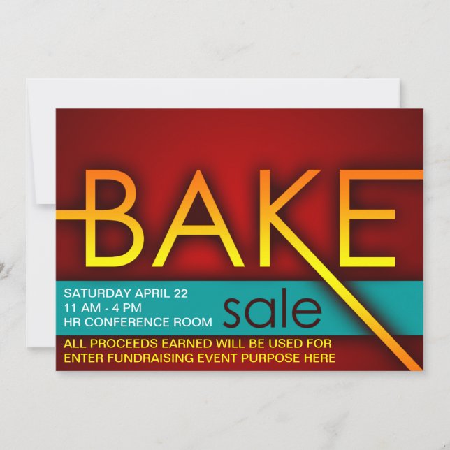 bake sale typographic flyers (Front)