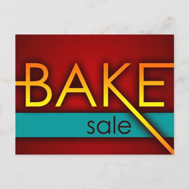 bake sale (typographic) postcard (Front)