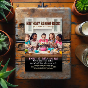 Bake Sweet Treats Birthday Party Invitation Postcard