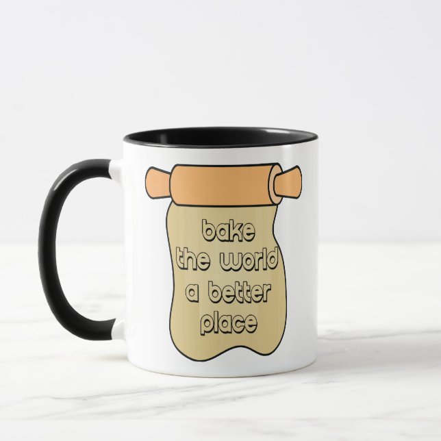 Bake the world a better place mug (Left)
