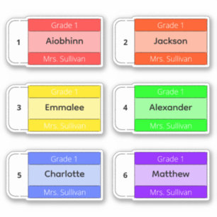 Bake to School Custom Multiple Name Stickers 