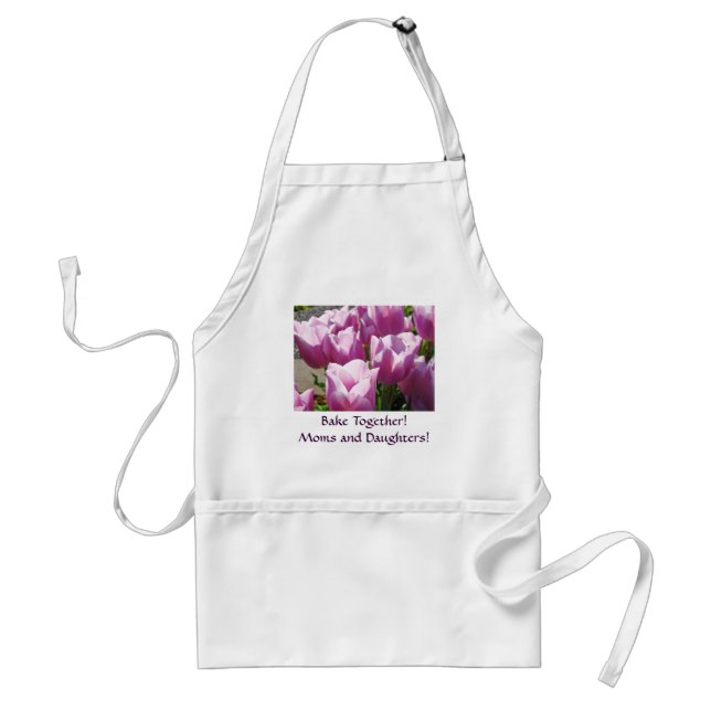 Bake Together! Moms and Daughters apron Tulips (Front)