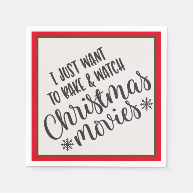 Bake & Watch Movies Napkin (Front)