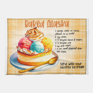 Baked Alaska Recipe Tea Towel