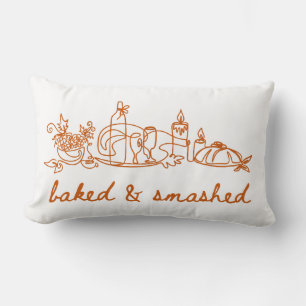 baked and smashed thanksgiving lumbar cushion