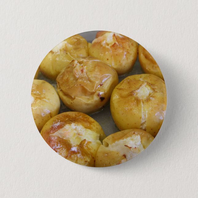 Baked apples 6 cm round badge (Front)