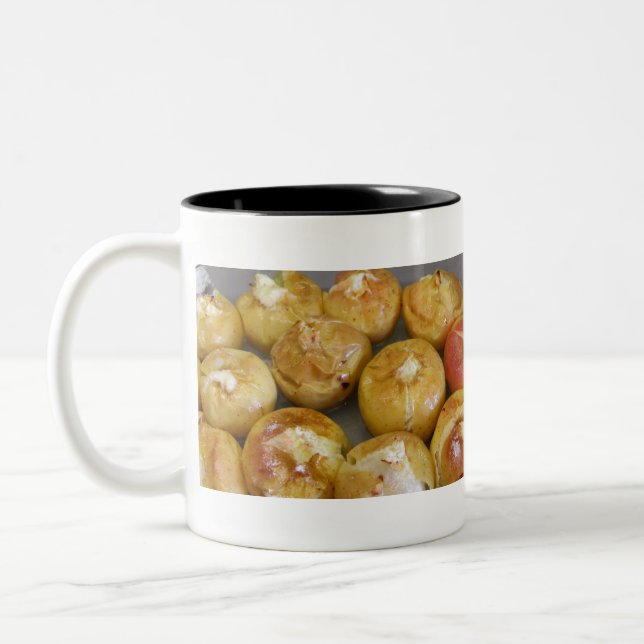 Baked apples Two-Tone coffee mug (Left)