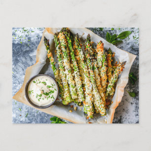 Baked Asparagus with Parmesan Crust Holiday Postcard