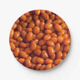 Baked Beans. Breakfast Series Paper Plate