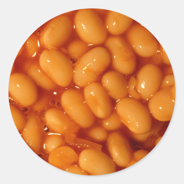 Baked Beans Classic Round Sticker (Front)