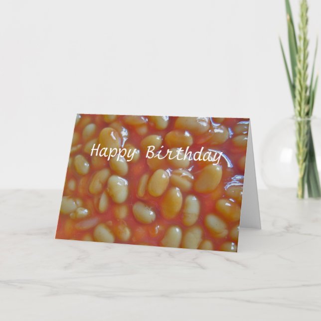 Baked Beans Happy Birthday Card (Front)