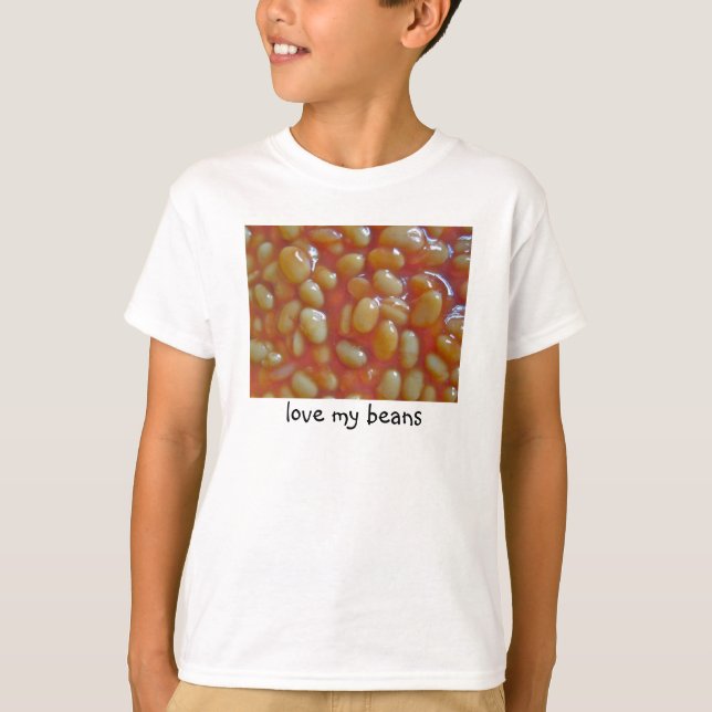 Baked Beans Love My Beans Tee Shirt Kids (Front)