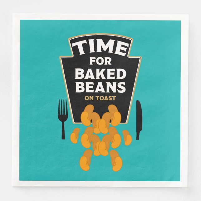 Baked Beans On Toast Napkin (Front)