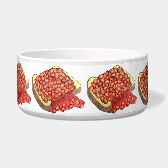 Baked Beans on Toast UK British Cuisine Food (Front)