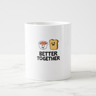 Baked Beans Toast Better Together Love Food Graphi Large Coffee Mug