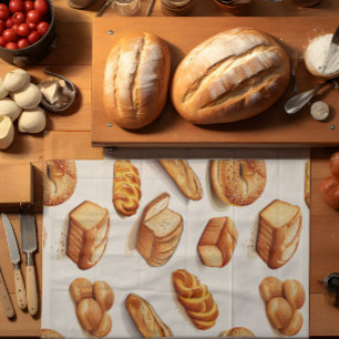 Baked Bread Tea Towel