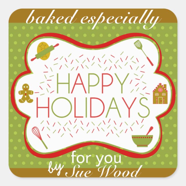 Baked by YOU Holiday Labels (Front)