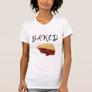 baked cherry pie piece t-shirt design baker