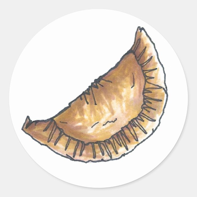 Baked Empanadas Cheese Pastry Latin Spanish Food Classic Round Sticker (Front)