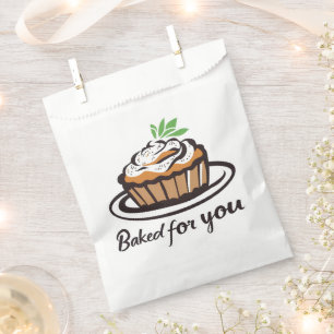 Baked for You Cake Bakery Favour Bag