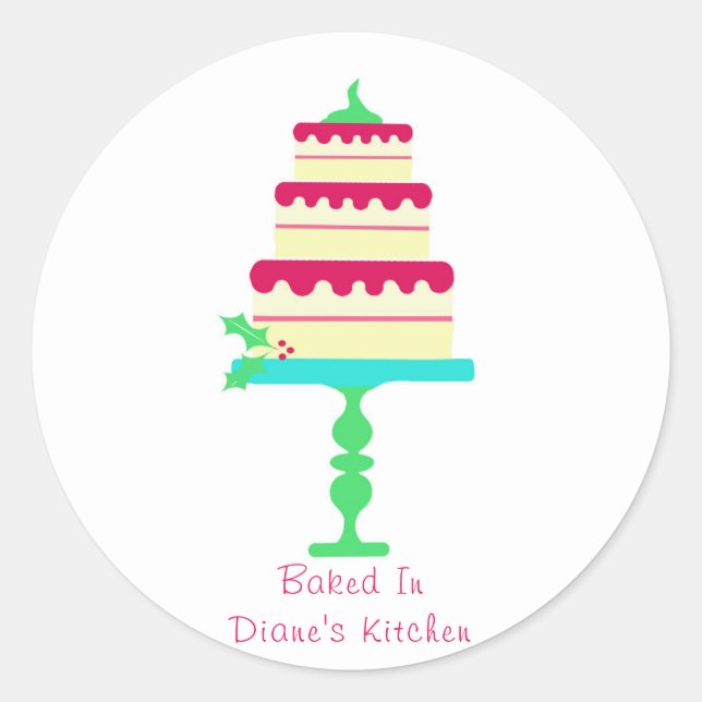Baked For You Tiered Cake Label (Front)