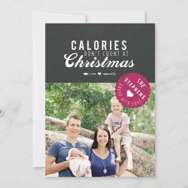 Baked gift Christmas Photo Card gift tag (Front)