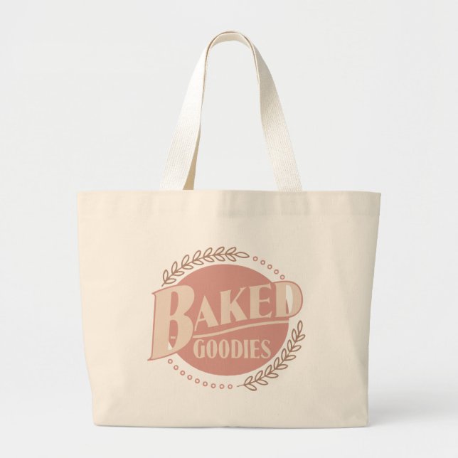 Baked Goodies - Baker Baking Bakery Large Tote Bag (Front)