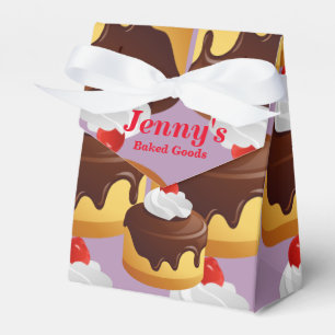 Baked Goods Custom Tent Favour Box Purple