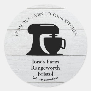 baked goods marketing produce cooking classic round sticker