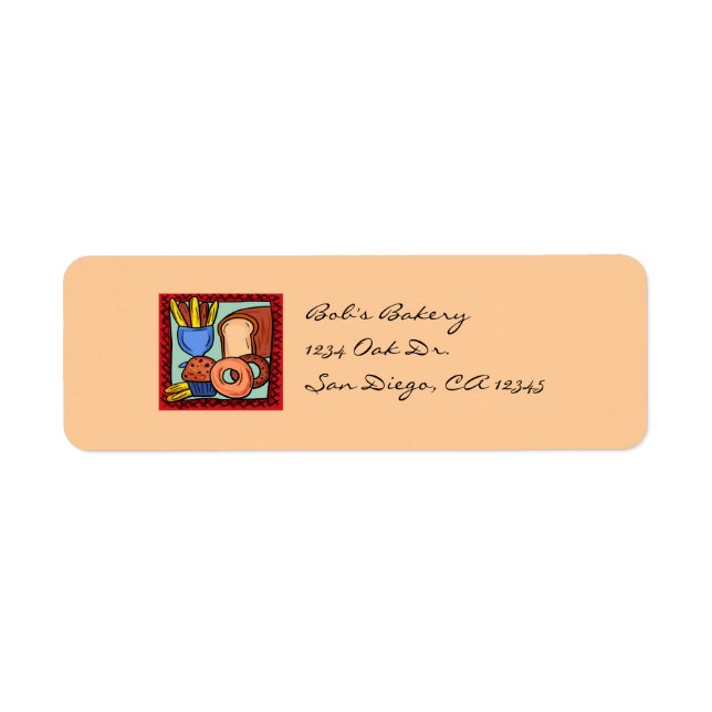 Baked goods return address labels (Front)