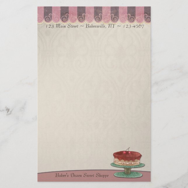 Baked Goods Stationery (Front)