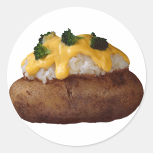 Baked Potato Classic Round Sticker