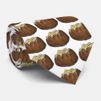 Baked Potatoes w/ Butter Potato Print Foodie Tie