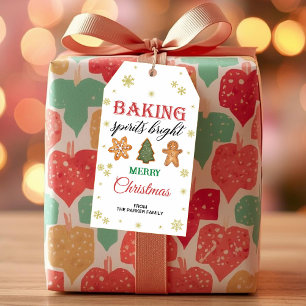 Baked spirits bright, Christmas favour tags