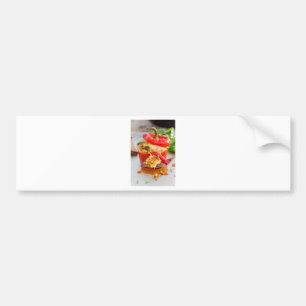 Baked stuffed peppers with meat sauce and cheese bumper sticker