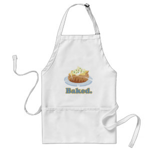 BAKED text baked potato Standard Apron