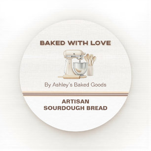 Baked With Love Artisan Bread Bakery Sticker