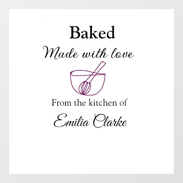 Baked with love bakery business add name texture l (Sheet)