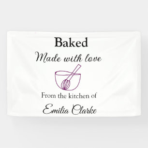 Baked with love bakery business add name texture l banner