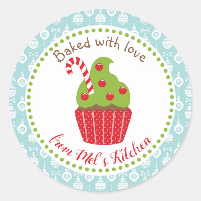 Baked with Love Christmas Stickers (Front)