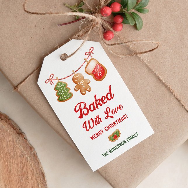 Baked With Love Christmas Treat Cookie Gift Tags (Creator Uploaded)