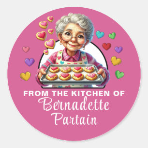 Baked with Love  Classic Round Sticker